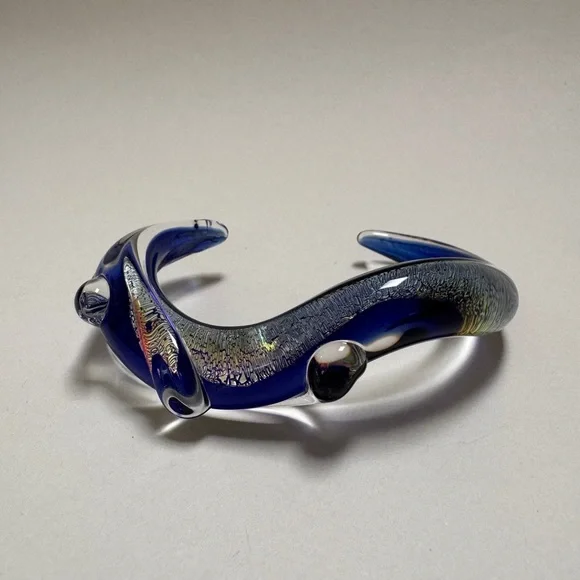 Murano Venetian Glass Cuff Bracelet - Picture 2 of 11